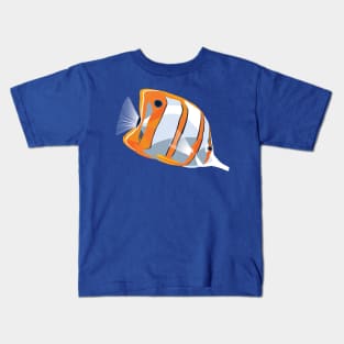 Copperbanded Butterfly fish illustration Kids T-Shirt